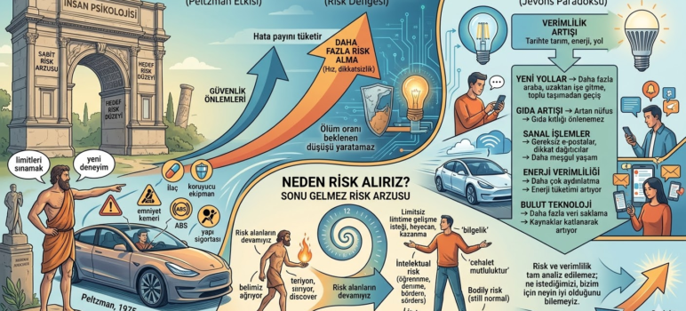Risk almanın çekiciliği- risk dengesi, risk telafisi ve verimlilik paradoksu